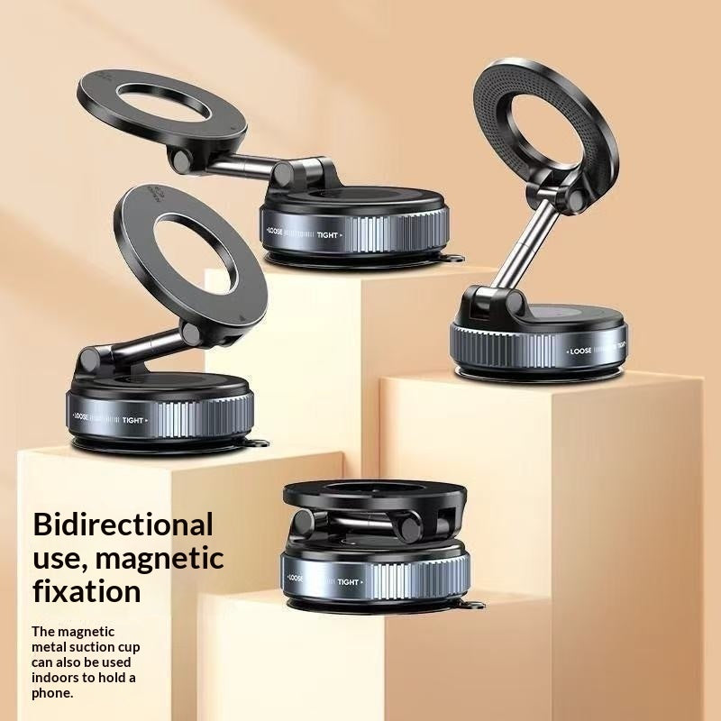Set of magnetic metal suction cups on a beige background with text describing their use.