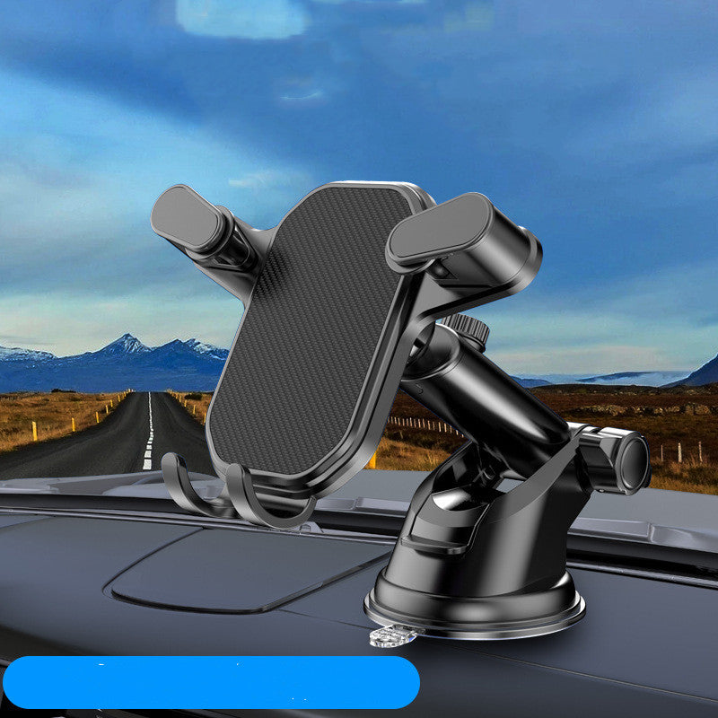 Online Business car phone holder securely attaches to dashboard, holding smartphones for easy access and hands-free use in vehicles.