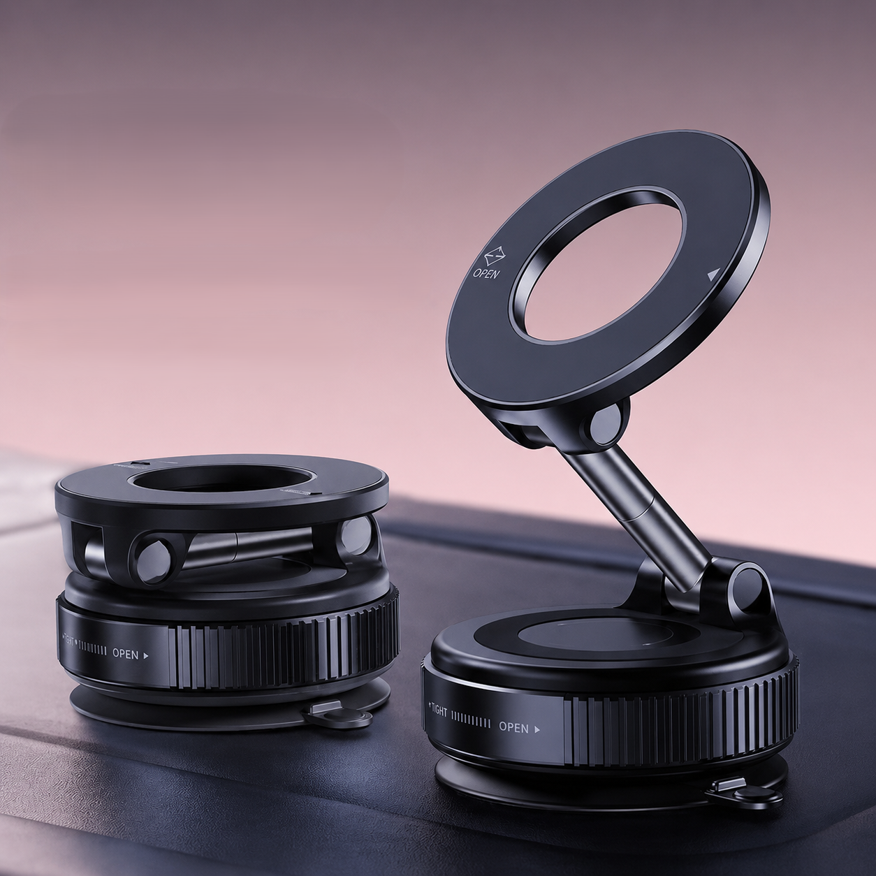 Ultra-Grip Vacuum Magnetic Phone Mount for Car & Bed
