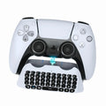 Compact wireless keypad adapter aligning with PS5 controller connector ports